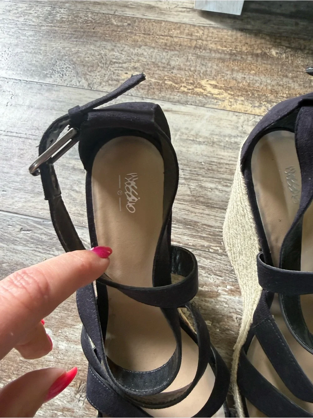 2 for $30 sale: Mossimo Black strappy Espadrille Wedge Sandals